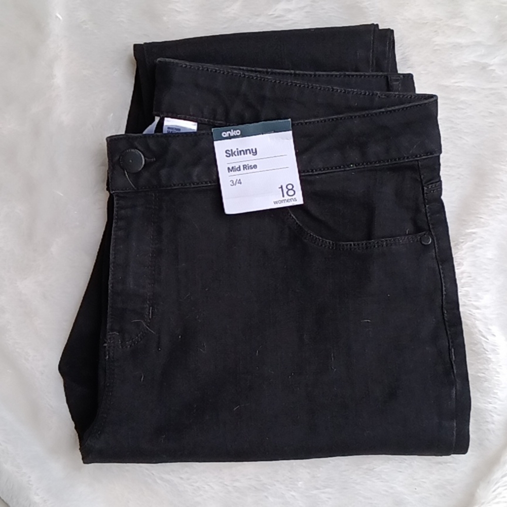 NWT Anko 3/4 skinny mid rise jeans US size 14